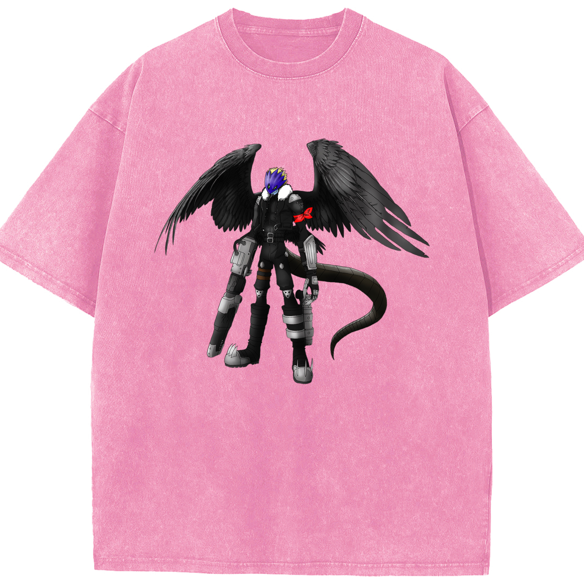 （画像用） Digimon デジタルモンスター/デジモン 綿100% ヴィンテージ風 半袖Tシャツ（フロントプリント）